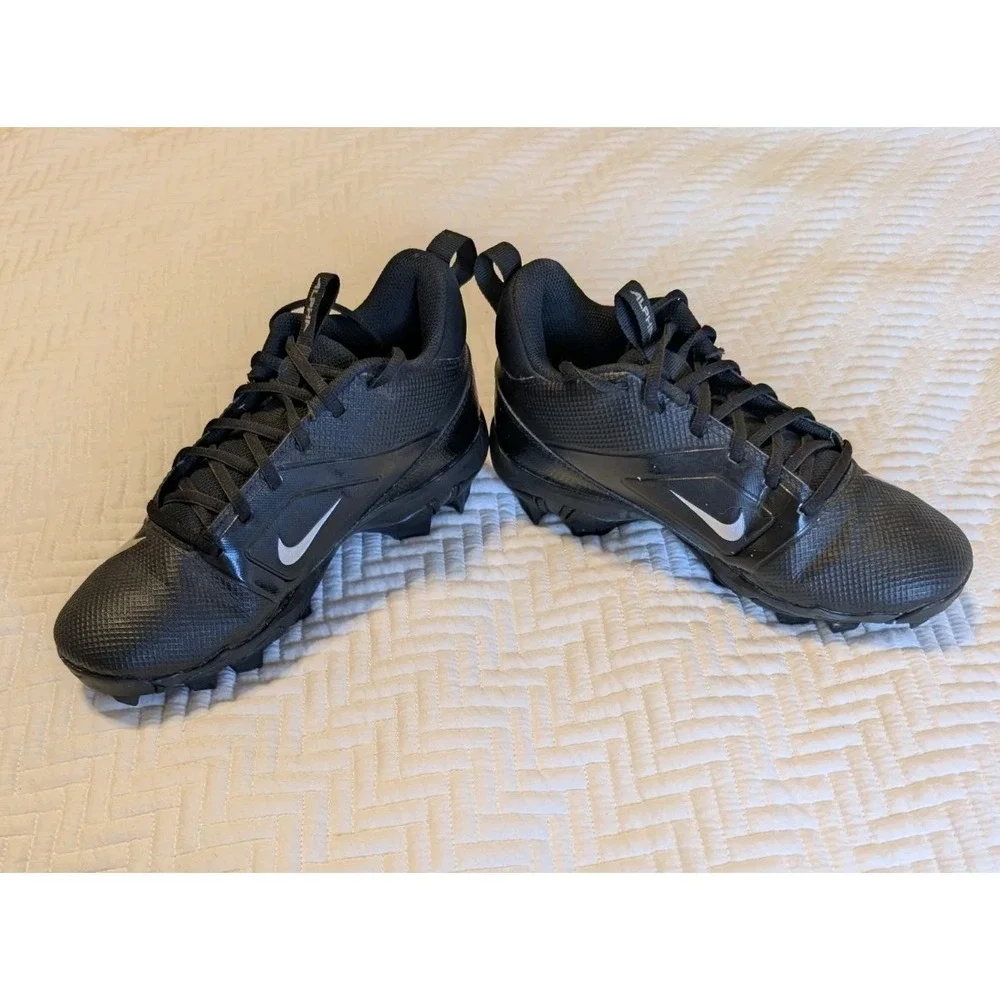 Nike Alpha Football Cleats Boys' Black White Size 5.5Y FQ4016-002‎